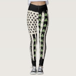 Legging Bandeira Americana com Shamrocks para St Patricks<br><div class="desc">Bandeira Americana com Camarões para Dia de São Patrício</div>