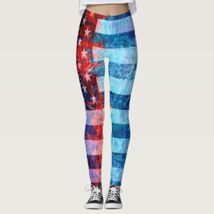 Legging Bandeira Americana Cor Retro #16