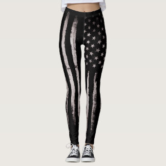 Legging Bandeira americana do Grunge branco