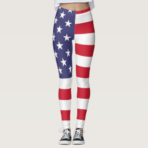 Legging Bandeira Americana Patriótica