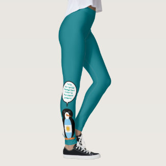 Legging Bandeira argentina falando Sra. Penguin personaliz