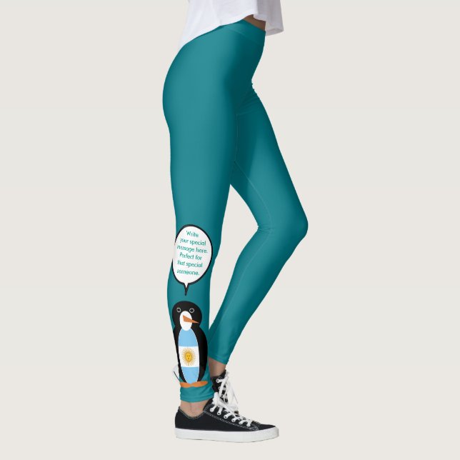 Legging Bandeira Argentina Pinguim Ms Personalizado (Direita)