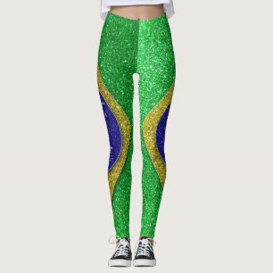 Legging Bandeira brasileira de Na moda de moda
