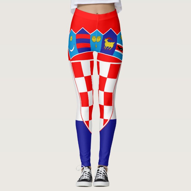 Legging Bandeira da Croácia (Frente)