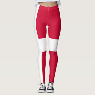 Legging Bandeira da Dinamarca ou do Cloth dinamarquês