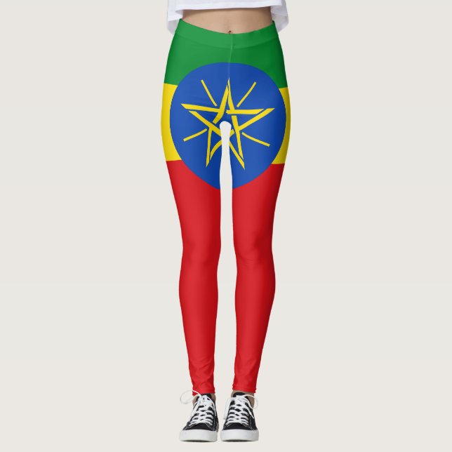 Legging Bandeira da Etiópia (Frente)