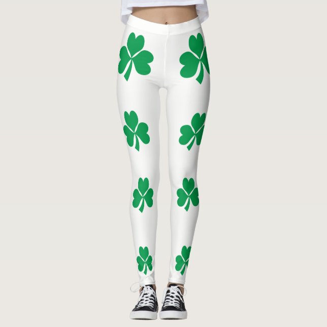 Legging Bandeira da Irlanda Shamrock (Frente)