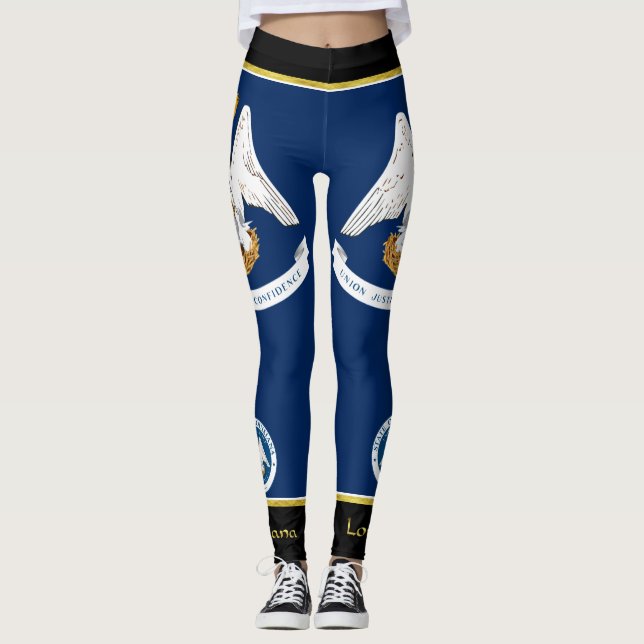 Legging bandeira da Louisiana (Frente)