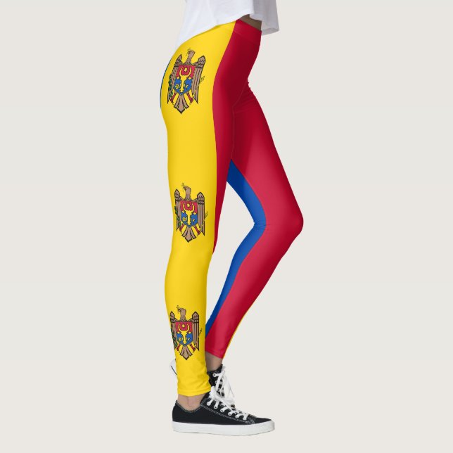 Legging Bandeira da Moldávia (Direita)