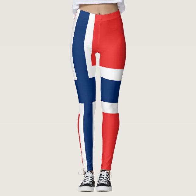 Legging Bandeira da Noruega por todo o design (Frente)