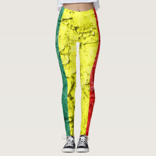 Legging Bandeira da reggae do vintage