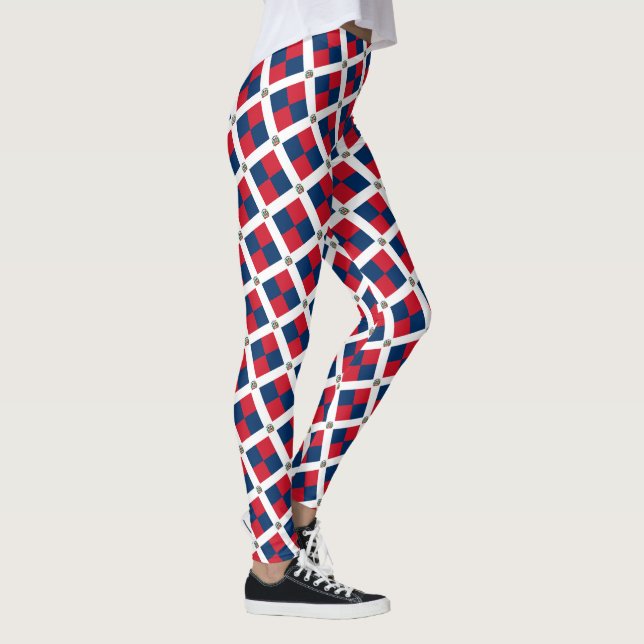 Legging Bandeira da República Dominicana, fã de viagem/esp (Direita)