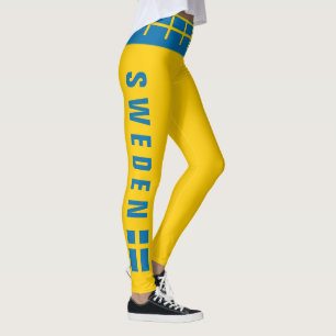 Legging Bandeira das caneleiras   da suecia mini de luxe