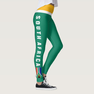Legging Bandeira das caneleiras de África do Sul mini