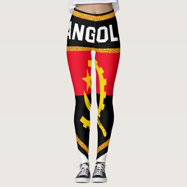 Legging Bandeira de Angola (Frente)