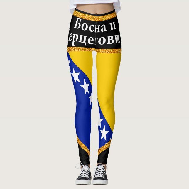Legging Bandeira de Bósnia e de Herzegovina (Frente)