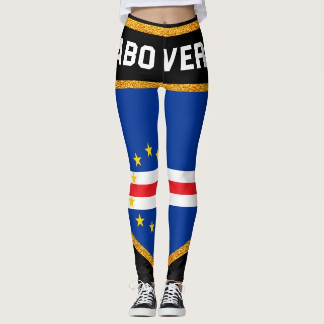 Legging Bandeira de Cabo Verde (Frente)
