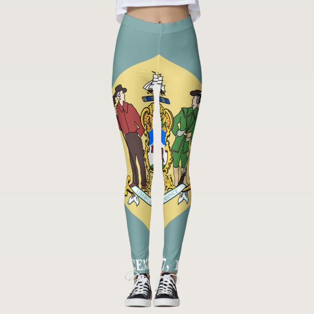 Legging Bandeira de Delaware, EUA (Frente)
