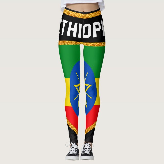 Legging Bandeira de Etiópia (Frente)