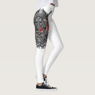 Legging Bandeira de France da mitologia de Viking das