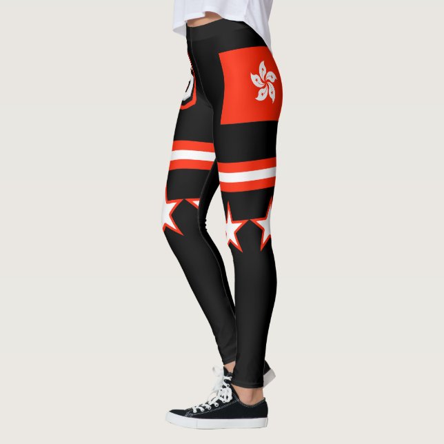 Legging Bandeira de Hong Kong (Esquerda)