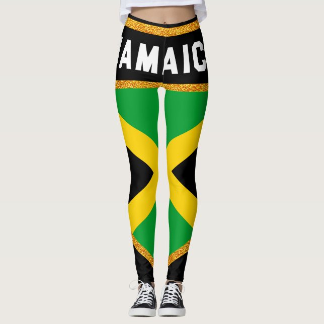 Legging Bandeira de Jamaica (Frente)