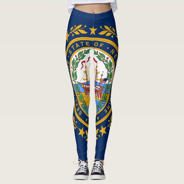 Legging Bandeira de New Hampshire (Frente)