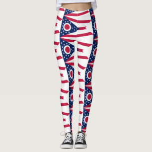 Legging Bandeira de Ohio, bandeira estadual norte-american