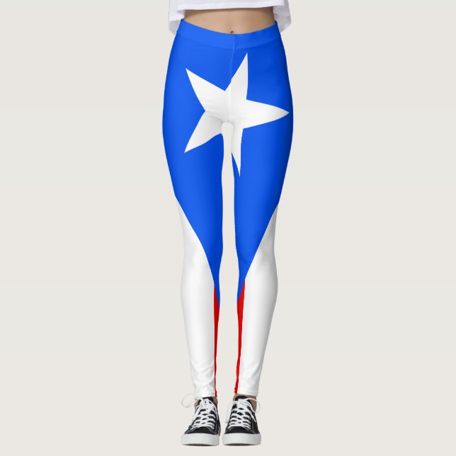 Legging Bandeira de Porto Rico (Frente)