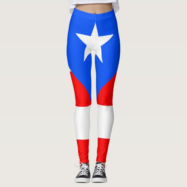Legging Bandeira de Puerto Rico (Frente)