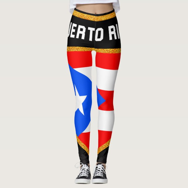 Legging Bandeira de Puerto Rico (Frente)