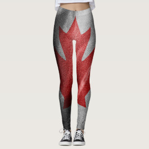 Legging Bandeira de seda do Canadá