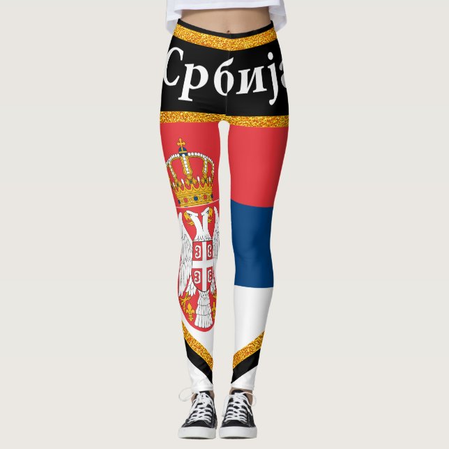 Legging Bandeira de Serbia (Frente)