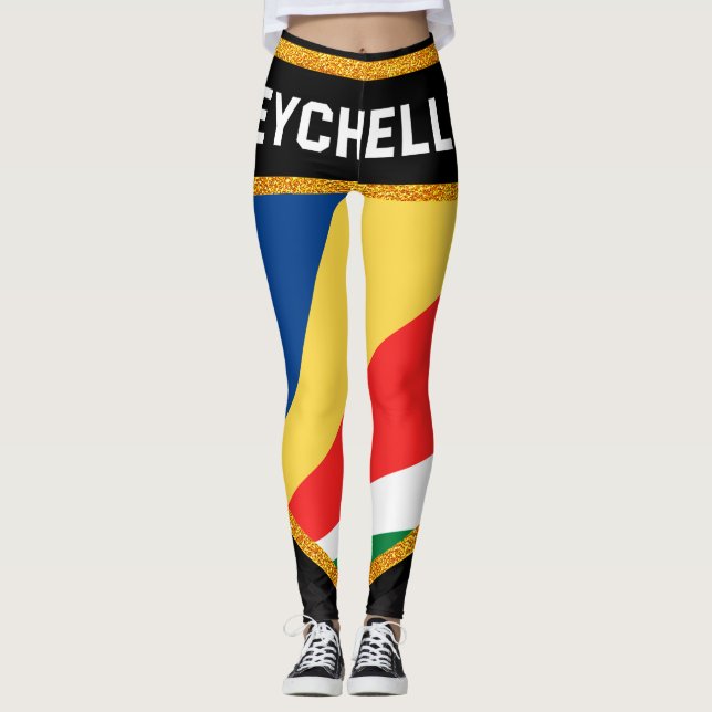 Legging Bandeira de Seychelles (Frente)