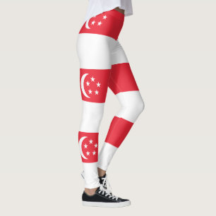 Legging Bandeira de Singapura