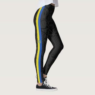 Legging Bandeira de stripe ucraniana
