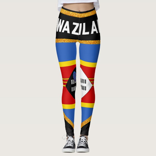 Legging Bandeira de Suazilândia (Frente)