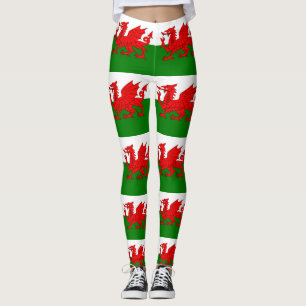 Legging Bandeira de Wales Galês Baner Cymru