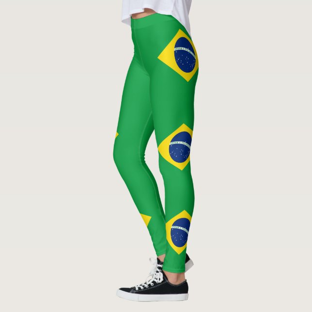 Legging Bandeira do Brasil Patriótico (Esquerda)