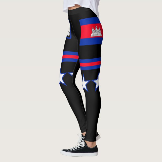 Legging Bandeira do Camboja (Esquerda)