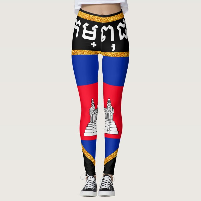 Legging Bandeira do Camboja (Frente)