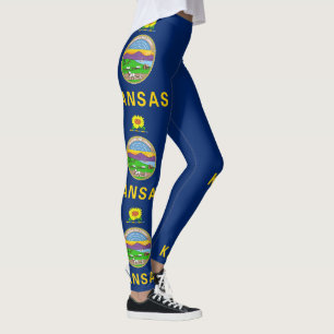 Legging Bandeira do Estado do Kansas