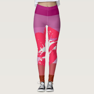 Legging Bandeira do Lábio Lésbico e Lábios