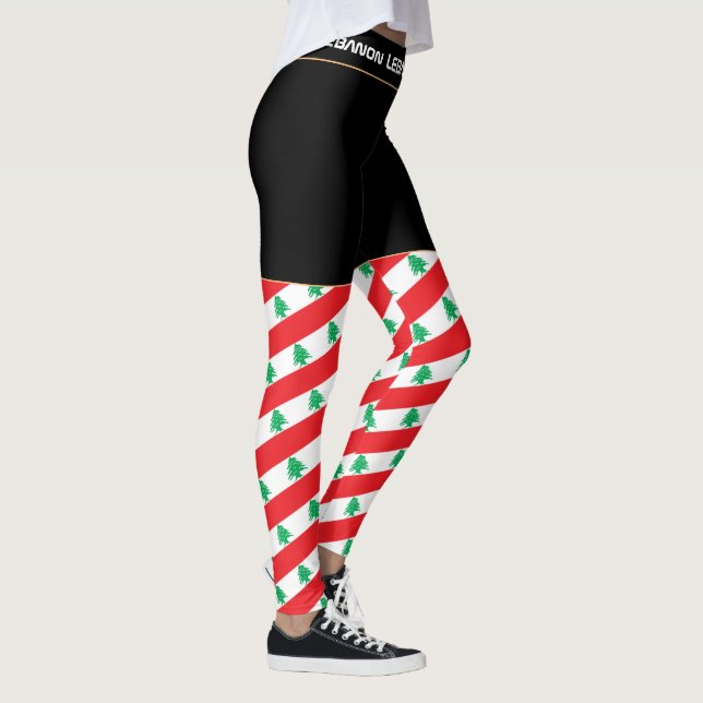 Legging Bandeira do Líbano e do Líbano; viagem/fã desporti (Direita)