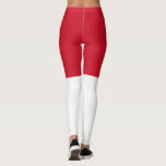 Legging Bandeira do Mônaco<br><div class="desc">Este design apresenta a bandeira nacional do Mônaco (oficialmente o Principado do Mônaco), que é um estado-cidade soberano, um país e um microestado na Riviera Francesa na Europa Ocidental. É delimitada pela França a norte, leste e oeste e pelo Mar Mediterrâneo a sul. O princípio é amplamente reconhecido por ser...</div>