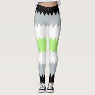 Legging Bandeira do Orgulho Agênero Groovy Boho ZigZag Abs