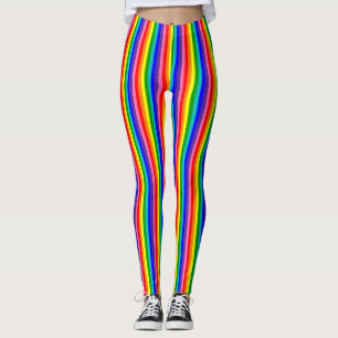 Legging Bandeira do Orgulho Arco-íris de Oito Listras Vert