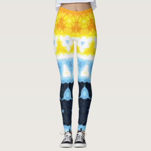 Legging Bandeira do Orgulho Boho Groovy Geométrico Abstrat
