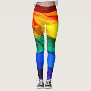 Legging Bandeira do orgulho gay SlipperyJoe's ondulando ve
