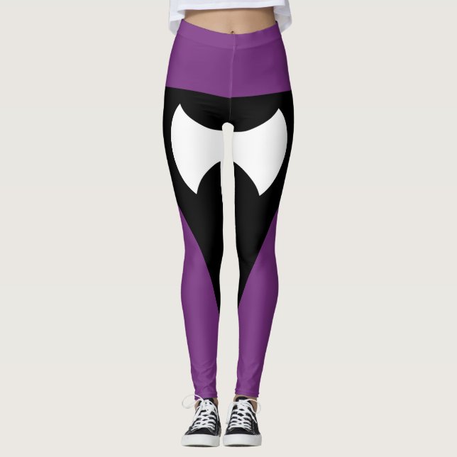 Legging Bandeira do Orgulho Lésbico Roxo (Frente)